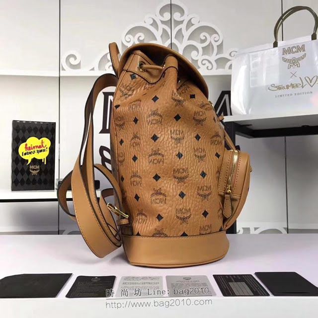 MCM雙肩包 原單 5820 新款MCM 特殊款抽繩雙肩包 百搭時髦款 MCM女背包  mdmc1413